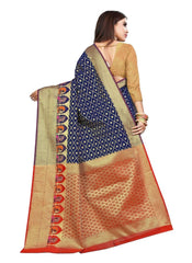 Generic Women's Kanjivaram Silk Saree with Blouse