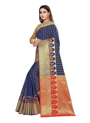 Generic Women's Kanjivaram Silk Saree with Blouse