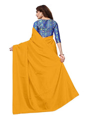 Generic Women's Zoya Silk Saree (Mustard, 5-6