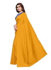 Generic Women's Zoya Silk Saree (Mustard, 5-6