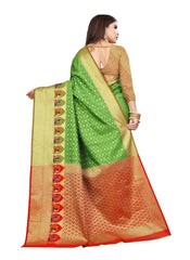 Generic Women's Kanjivaram Silk Saree with Blouse