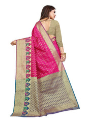 Generic Women's Kanjivaram Silk Saree with Blouse