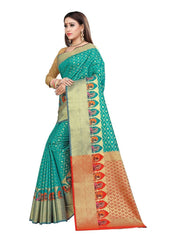 Generic Women's Kanjivaram Silk Saree with Blouse