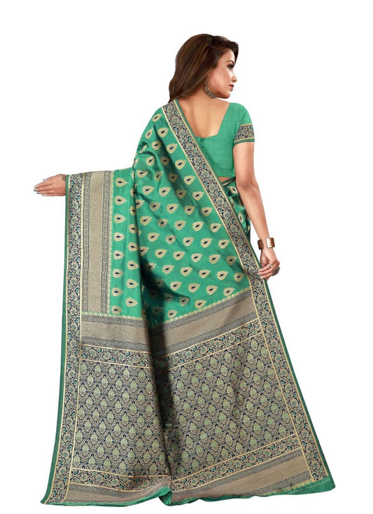 Generic Women's Banarasi silk Saree with Blouse