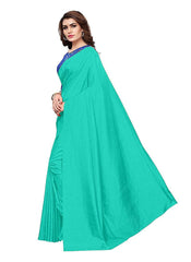 Generic Women's Zoya Silk Saree (Sea Green, 5-6