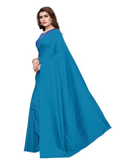 Generic Women's Zoya Silk Saree (Sky, 5-6 Mtrs)