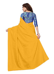 Generic Women's Zoya Silk Saree (Yellow, 5-6 Mtrs)