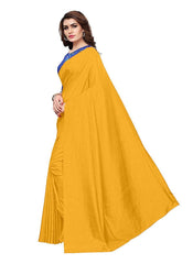 Generic Women's Zoya Silk Saree (Yellow, 5-6 Mtrs)