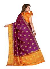 Generic Women's Nylon Silk Saree with Blouse