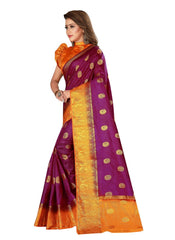 Generic Women's Nylon Silk Saree with Blouse