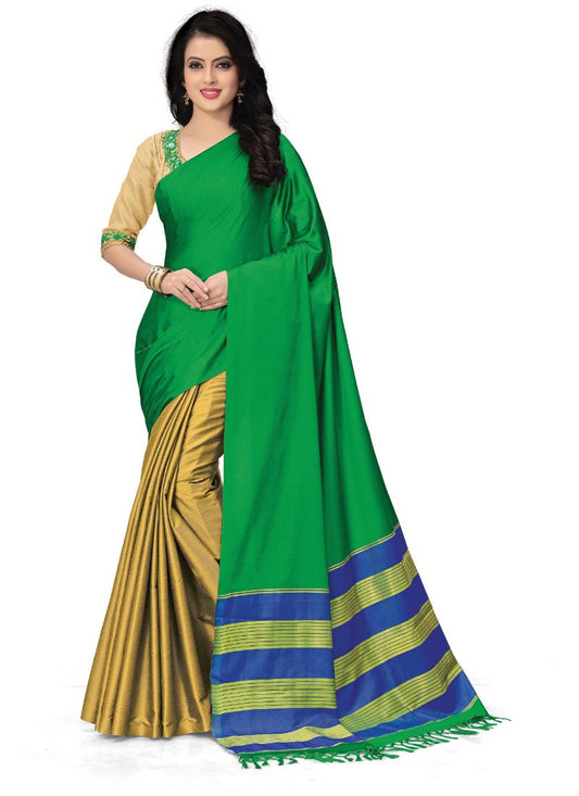 Generic Women's Handloom Cotton Soft Silk Saree