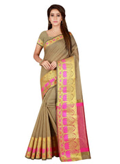 Generic Women's Cotton Saree with Blouse (Multi,