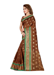 Generic Women's Poly Silk Saree with Blouse