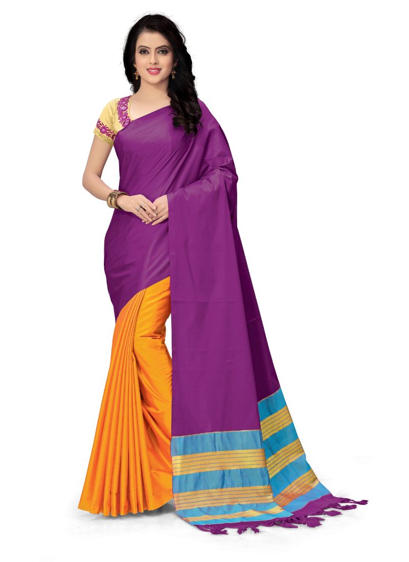 Generic Women's Handloom Cotton Soft Silk Saree