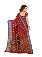 Generic Women's Poly Silk Saree with Blouse