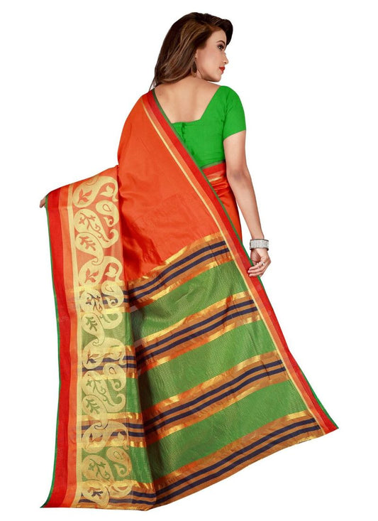 Generic Women's Poly Silk Saree with Blouse