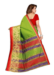 Generic Women's Poly Silk Saree with Blouse