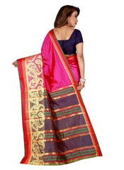 Generic Women's Poly Silk Saree with Blouse