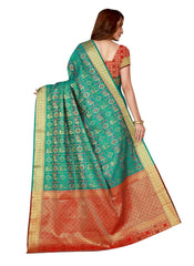 Generic Women's Kanjivaram Silk Saree with Blouse