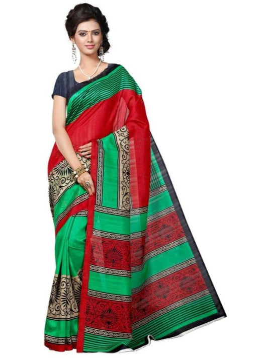 Printed Bhagalpuri Art Silk Saree