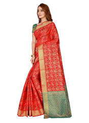Generic Women's Kanjivaram Silk Saree with Blouse