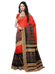 Printed Bhagalpuri Art Silk Saree