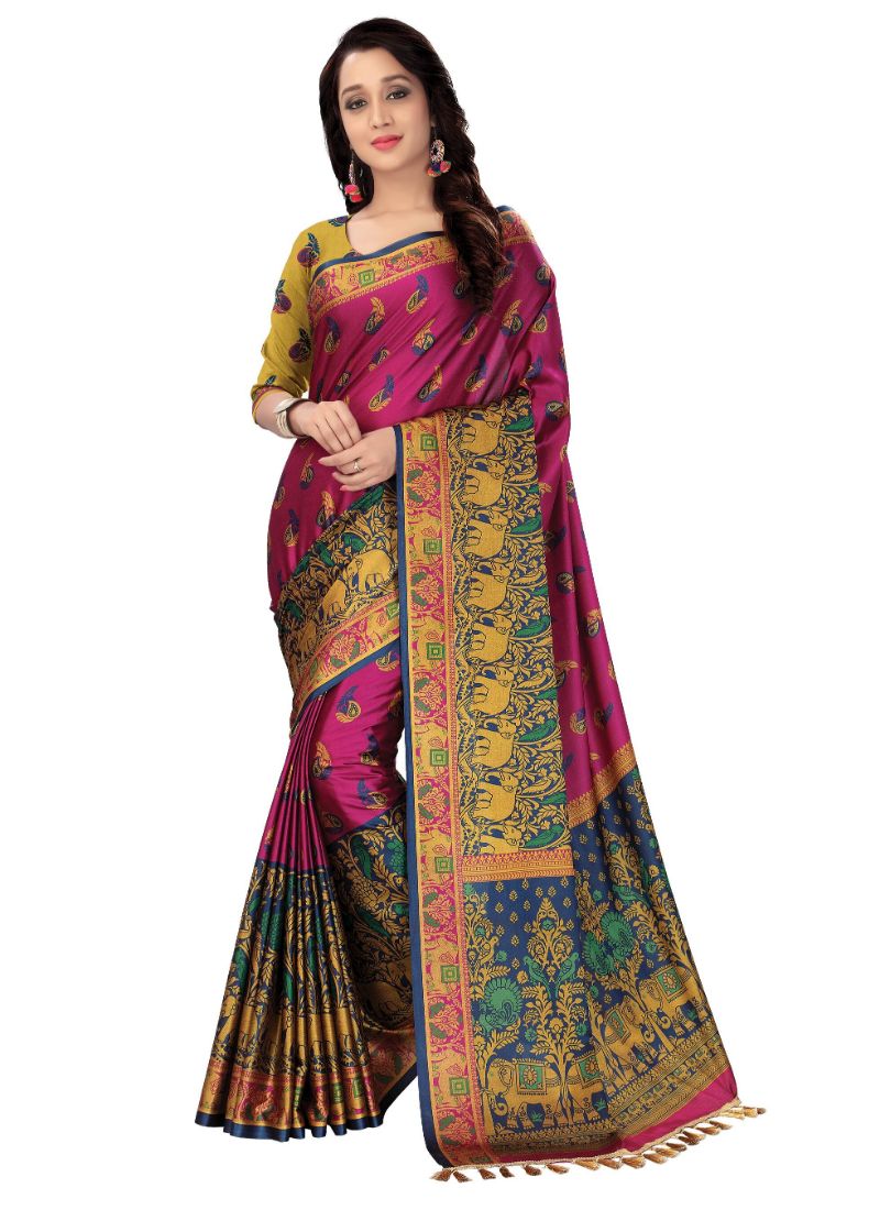 Generic Women's Handloom Cotton Soft Silk Saree