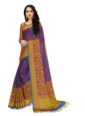 Generic Women's Handloom Cotton Soft Silk Saree