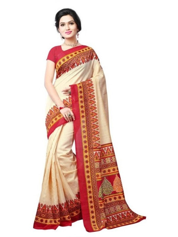 Printed Bhagalpuri Art Silk Saree