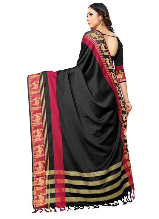 Generic Women's Handloom Cotton Soft Silk Saree