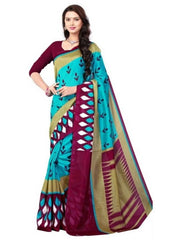 Multicolored Printed Bhagalpuri Art Silk Saree