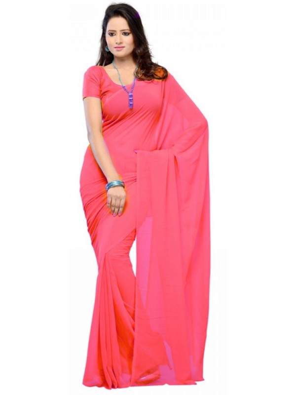 Plain Georgette Saree For Women