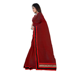 Generic Women's Chiffon Saree (Maroon, 5-6 Mtrs)