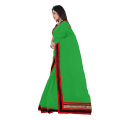 Generic Women's Chiffon Saree (Green, 5-6 Mtrs)