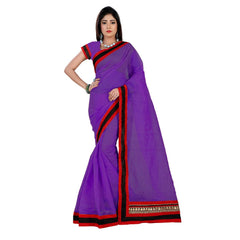 Generic Women's Chiffon Saree (Purple, 5-6 Mtrs)