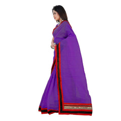 Generic Women's Chiffon Saree (Purple, 5-6 Mtrs)