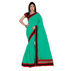 Generic Women's Chiffon Saree (Sea Green, 5-6