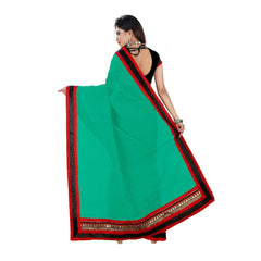 Generic Women's Chiffon Saree (Sea Green, 5-6