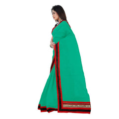 Generic Women's Chiffon Saree (Sea Green, 5-6