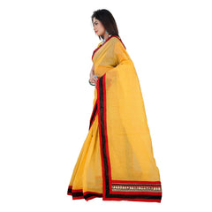 Generic Women's Chiffon Saree (Yellow, 5-6 Mtrs)