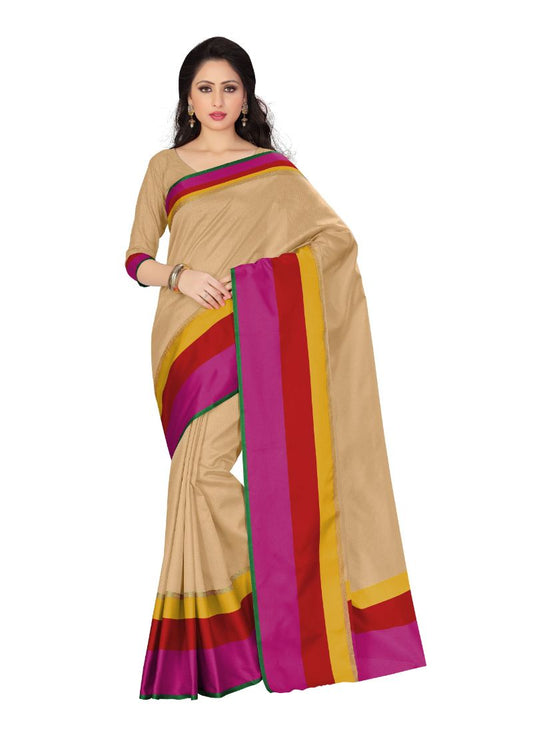 Generic Women's Art Silk Saree (Multi, 5.5-6mtrs)