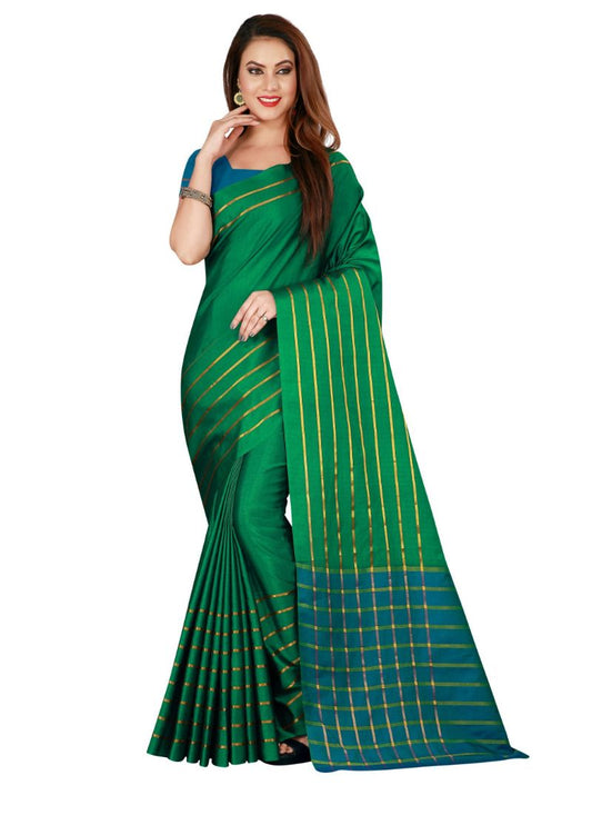 Generic Women's Cotton, Silk Saree with Blouse