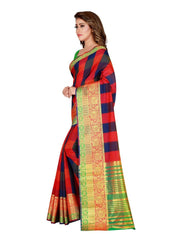 Generic Women's Cotton Saree with Blouse (Multi,