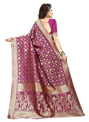Generic Women's Jacquard Art silk Saree with