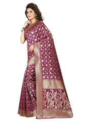 Generic Women's Jacquard Art silk Saree with