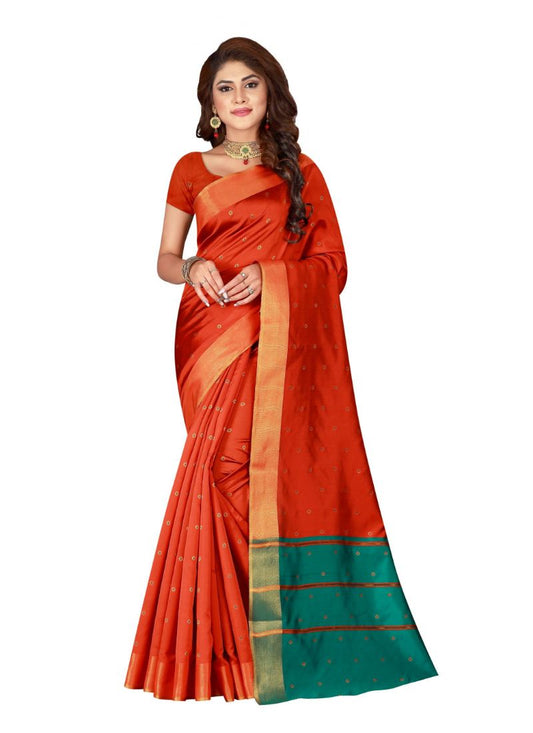 Generic Women's Cotton silk blend Saree with