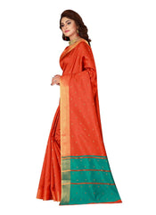 Generic Women's Cotton silk blend Saree with