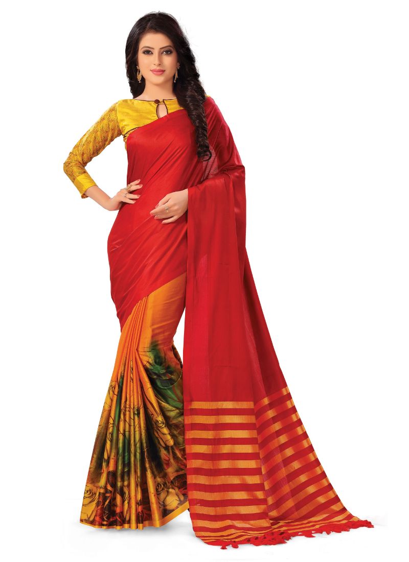 Generic Women's Handloom Cotton Soft Silk Saree