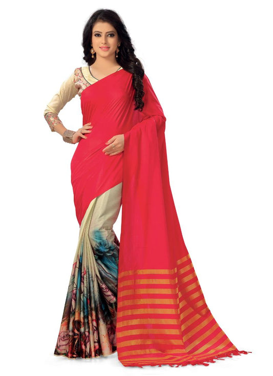 Generic Women's Handloom Cotton Soft Silk Saree