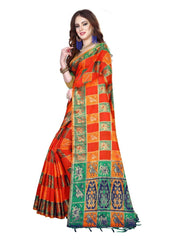 Generic Women's Kanjivaram Silk Saree with Blouse